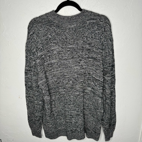 PACSUN GOLDEN STATE Black White Chunky Long Crewneck Knit Sweater Men size:L - Picture 3 of 7